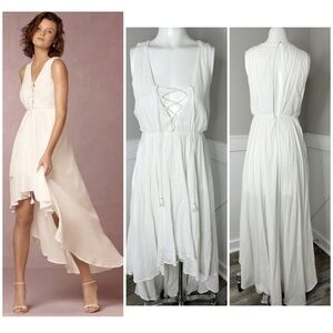 TJD IVORY HIGH LOW MAXI DRESS  JETSET DIARIES/ PRELOVED/ SIZE XS